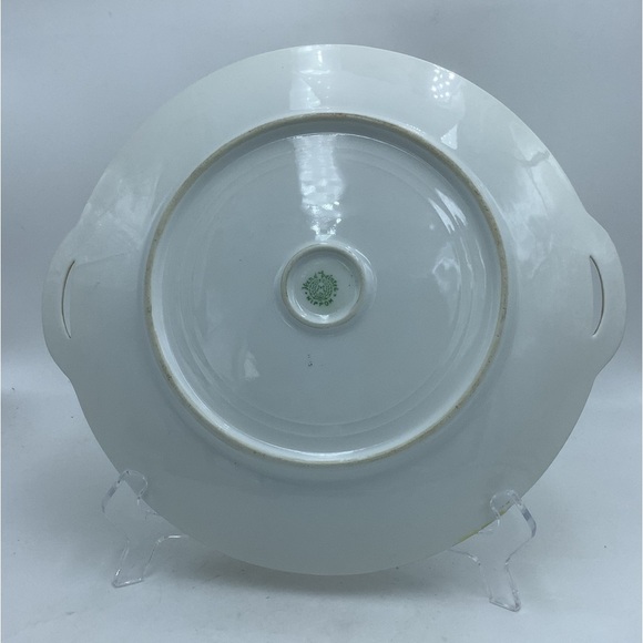 Vintage Hand Painted Nippon Handled and Gilded Plate with Yellow Roses - Picture 10 of 11